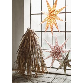 grande suspension etoile xl papier rouge motif fleurs madam stoltz