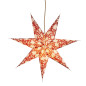 suspension etoile papier rouge imprime fleurs madam stoltz suspension etoile papier rouge imprime fleurs madam stoltz