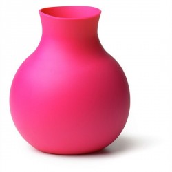 Gummi Design Vase Gummivase Menü neo rot