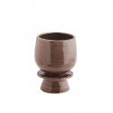 madam stoltz petit cache pot deco gres pour cactus mauve