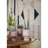madam stoltz petit cache pot deco gres pour cactus mauve