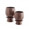 madam stoltz petit cache pot deco gres pour cactus mauve