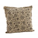 coussin beige imprime fleurs madam stoltz