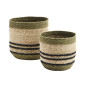 Paniers cache-pot jonc de mer Madam Stoltz set de 2