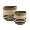 Paniers cache-pot jonc de mer Madam Stoltz set de 2