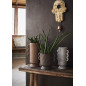 cache pot decoratif marron gres dentelle madam stoltz