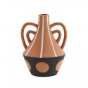 vase peint orange noir terre cuite madam stoltz