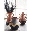 vase peint orange noir terre cuite madam stoltz