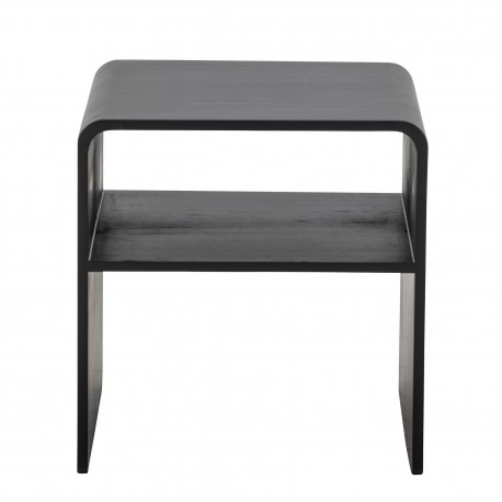 table de chevet design epure bois noir d acacia bloomingville hassel