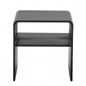 table de chevet design epure bois noir d acacia bloomingville hassel