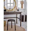 tabouret rond table d appoint bois de chene fonce brun bloomingville gil