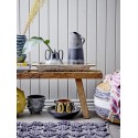 vase bleu sculptural gres texture ondule boho bloomingville arturo