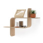 etagere murale minimaliste modulable arrondie bois clair umbra montage