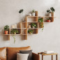 etagere murale minimaliste modulable arrondie bois clair umbra montage