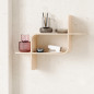 etagere murale minimaliste modulable arrondie bois clair umbra montage