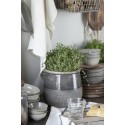 pot de fleur vintage texture gris ceramique ib laursen