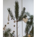 decoration de sapin noel coeur blanc coton textile ib laursen