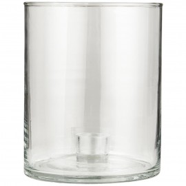 bougeoir verre transparent cylindre porte bougie ib laursen