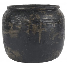pot pour plante beton noir ciment rustique ib laursen