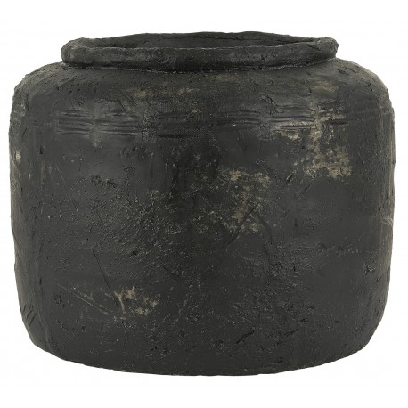 pot pour plantes beton ciment noir rustique vintage ib laursen