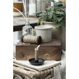 bougeoir ancien vintage poignee noir metal ib laursen