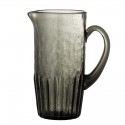 pichet droit en verre gris bulle bloomingville