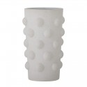 vase epure blanc droit gres bulles en relief bloomingville artan