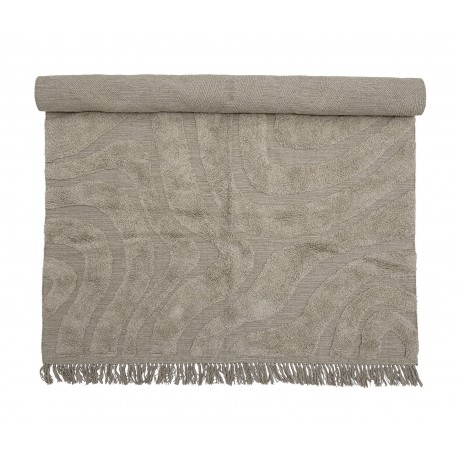 tapis de salon beige tufte coton bloomingville elaine