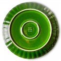 assiette plate ceramique verte hk living ribbed