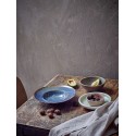 grande assiette creuse a pates porcelaine bleu hkliving