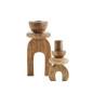 bougeoir graphique design bois sculpte acacia madam stoltz set 2 bougeoir graphique design bois sculpte acacia madam stoltz set 2