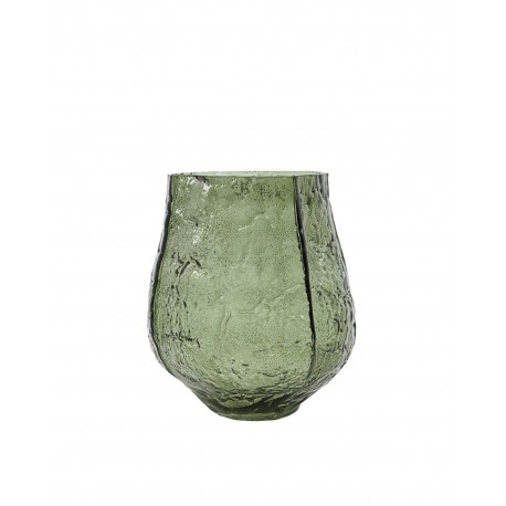 vase verre asymetrique texture vert house doctor moun