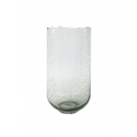 house doctor vase droit verre gris bulle alko