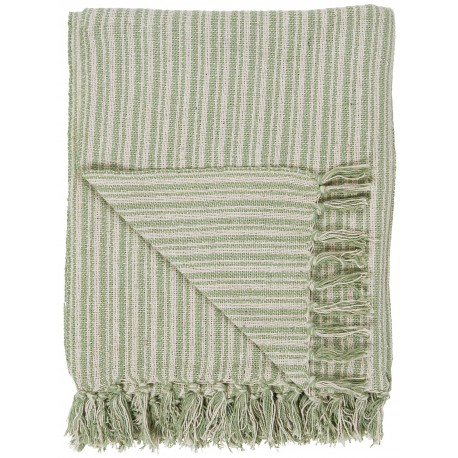 ib laursen plaid raye vert coton franges