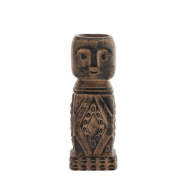 madam stoltz vase statuette gres ethnique marron
