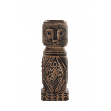 madam stoltz vase statuette gres ethnique marron