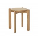 tabouret rond bois clair design scandinave hubsch always