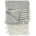 plaid chaud doux franges poil long gris clair ib laursen