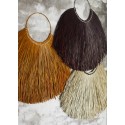 decoration murale franges fibres naturelles orange madam stoltz