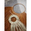 decoration murale franges fibres naturelles orange madam stoltz