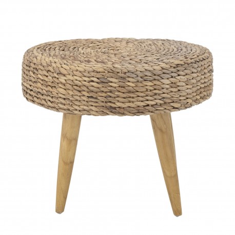 bloomingville tabouret rond en jacinthe d eau naturel dis