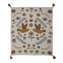 plaid enfant motif oiseaux papillons coton recycle bloomingville dorell