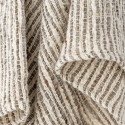 plaid coton laine beige naturel rayures pompons bloomingville giovanna