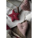 Décoration de noël cœurs tissu IB Laursen set de 6