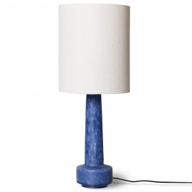 hk living abat jour lampe lin blanc ecru
