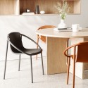 umbra chaise design orange brique plastique metal ringo
