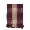 madam stoltz couverture a carreaux marron beige coton