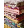 madam stoltz couverture a carreaux marron beige coton
