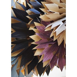 madam stoltz etoile deco murale papier led bleu clair