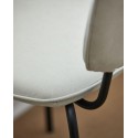 house doctor chaise coton tissu blanc ecru beige sable metal noir